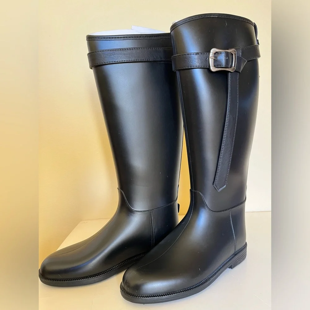 NWT - Dirty Laundry Women’s Rain Boots- Knee High in Black - Size 6